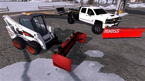 skid steer snow plow and box plow for fs17|plow mods fs 17.